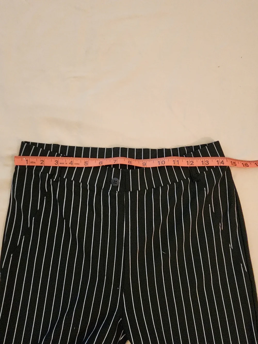 Women's Black Pinstripe Slim Leg Pants